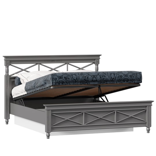 Двуспальная кровать 1600 с подъемным механизмом Амели (Оникс Серый) ЛД 642.790 в Перми - изображение 1