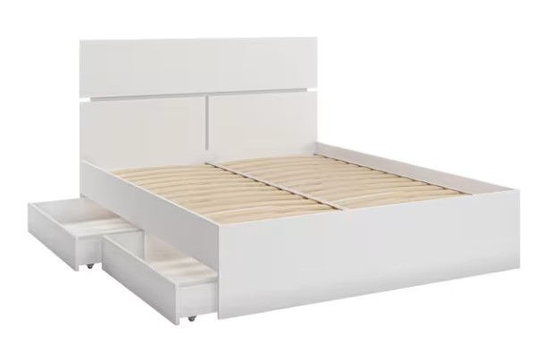 Кровать Агата М8, 160х200 белая в Перми - изображение 1
