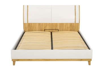 Кровать спальная Бари 1600 с подъёмным механизмом Дуб Золотой/Белый ЛД 698.220 в Перми - предосмотр 9