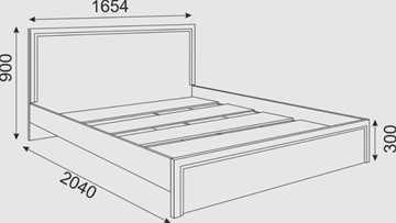 Кровать Беатрис М06 (Орех Гепланкт) в Перми - предосмотр 1