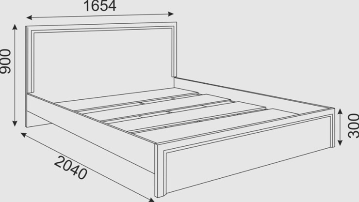 Кровать Беатрис М06 (Орех Гепланкт) в Перми - изображение 1