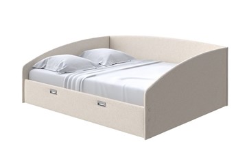 Кровать спальная Bono 160х200, Искусственная шерсть (Лама Бежевый) в Перми