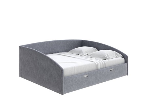 Кровать спальная Bono 160х200, Рогожка (Levis 85 Серый) в Перми - изображение