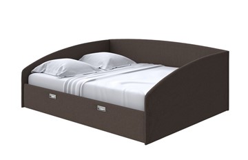 Кровать спальная Bono 160х200, Рогожка (Savana Chocolate) в Перми