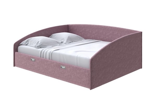 Кровать 2-спальная Bono 160х200, Велюр (Gratta 6 Ягодный мусс) в Перми - изображение