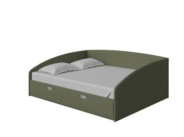 Кровать 2-спальная Bono 160х200, Искусственная шерсть (Лама Авокадо) в Перми