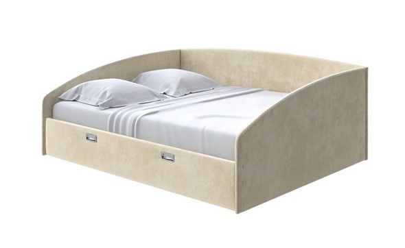 Кровать Bono 160х200, Велюр (Лофти Айвори) в Перми - изображение