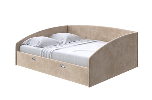 Кровать Bono 160х200, Велюр (Лофти Тауп) в Перми - изображение
