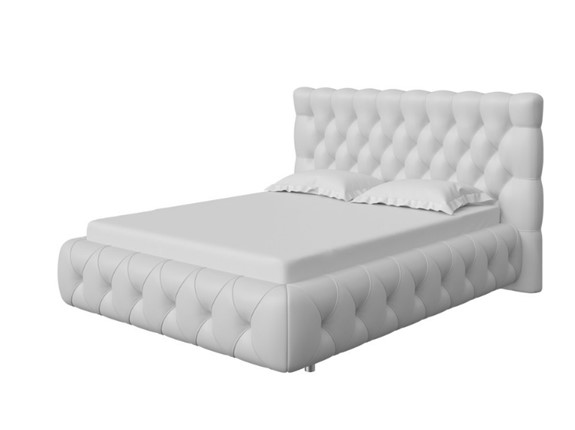 Кровать Castello 160х200, Экокожа (Белый) в Перми - изображение