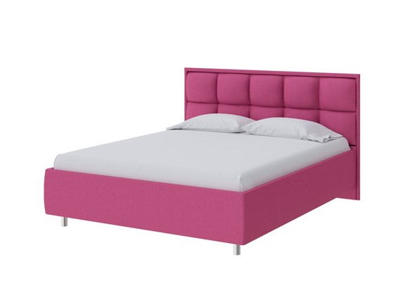 Двуспальная кровать Chessy 160х200, Рогожка (Savana Berry (фиолетовый)) в Кунгуре - изображение