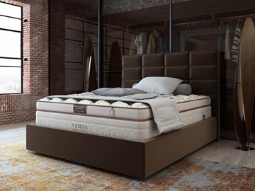 Двуспальная кровать Chocolate Compact/Island M 160х200, Микровелюр (Manhattan Лесной каштан) в Перми