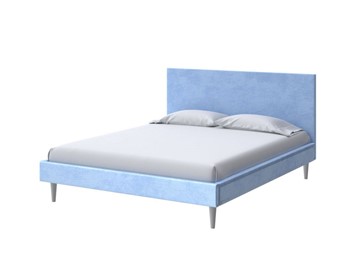 Кровать в спальню Claro 160х200, Велюр (Teddy Небесно-голубой) в Перми