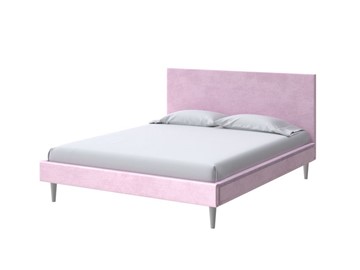 Кровать спальная Claro 160х200, Велюр (Teddy Розовый фламинго) в Перми