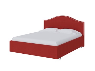 Двуспальная кровать Classic 160х200, Велюр (Forest 13 Красный) в Перми