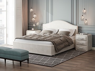 Спальная кровать Proson Classic 160х200, Велюр (Лофти Лён) в Перми