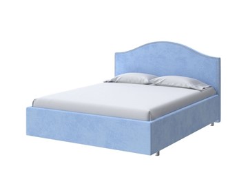 Двуспальная кровать Classic 160х200, Велюр (Teddy Небесно-голубой) в Перми