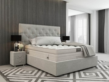 Двуспальная кровать Classic Compact/Island M 180х200, Флок (Велсофт Серый) в Соликамске