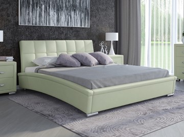 Кровать двуспальная Corso-1L 140x200, Экокожа (Зеленое яблоко) в Перми