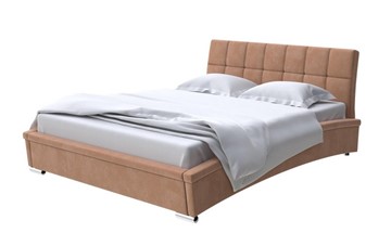 Кровать в спальню Corso-1L 140x200, Микровелюр (Manhattan Брауни) в Перми
