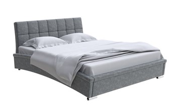 Спальная кровать Corso-1L 160x200, Велюр (Gratta 4 Серый космос) в Перми