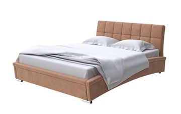 Спальная кровать Corso-1L 200x200, Микровелюр (Manhattan Брауни) в Перми