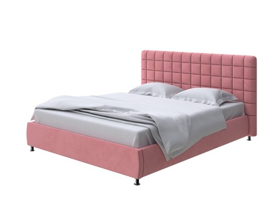 Кровать спальная Corso-3 160х200, Велюр (Ultra Ягодный сорбет) в Перми - изображение