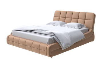 Кровать двуспальная Corso-6 140x200, Экокожа (Бронзовый перламутр) в Перми - предосмотр