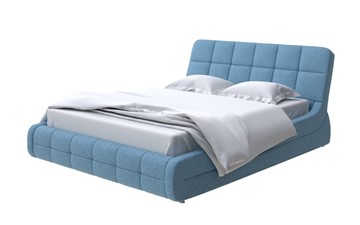 Двуспальная кровать Corso-6 140x200, Шенилл (Piano 14 Королевский синий) в Перми
