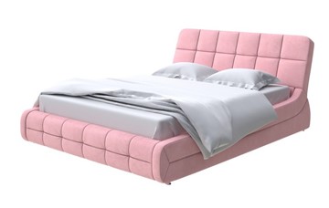 Спальная кровать Corso-6 140x200, Велюр (Casa Жемчужно-розовый) в Перми