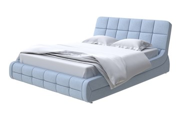 Кровать двуспальная Corso-6 140x200, Велюр (Scandi Cotton 21 Китайский Голубой) в Перми