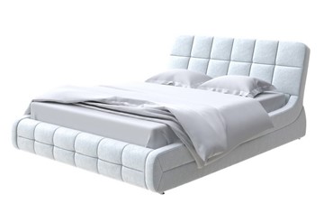 Кровать двуспальная Corso-6 160х200, Флок (Бентлей Светло-серый) в Перми