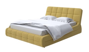 Кровать двуспальная Corso-6 160х200, Рогожка (Firmino Канареечный) в Перми