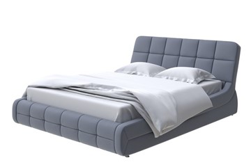 Кровать спальная Corso-6 180х200, Экокожа (Темно-синий) в Перми