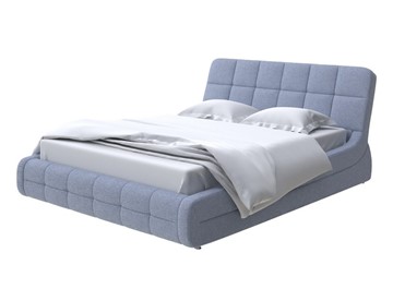 Двуспальная кровать Corso-6 180х200, Рогожка (Firmino Голубой лед) в Перми