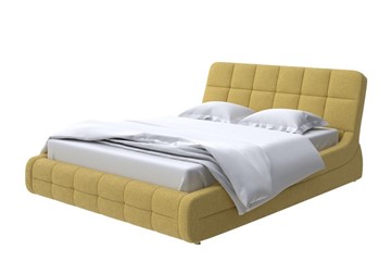 Кровать двуспальная Corso-6 180х200, Рогожка (Firmino Канареечный) в Перми