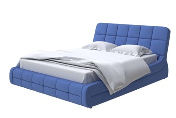 Двуспальная кровать Corso-6 180х200, Велюр (Scandi Cotton 23 Кобальт) в Перми