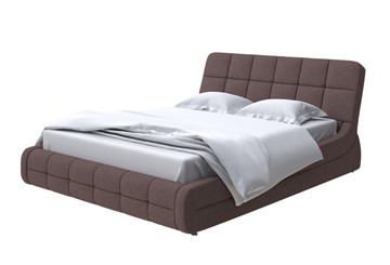 Спальная кровать Corso-6 200х200, Искусственная шерсть (Лама Шоколад) в Перми