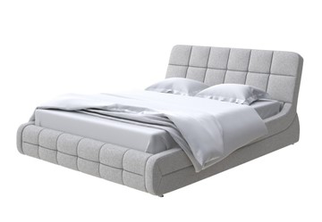 Спальная кровать Corso-6 200х200, Искусственная шерсть (Лама Светло-серый) в Перми