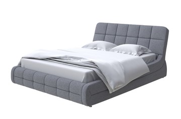 Двуспальная кровать Corso-6 200х200, Искусственная шерсть (Лама Темно-серый) в Перми