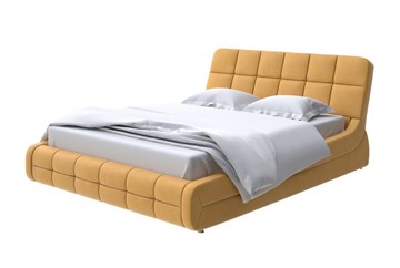Спальная кровать Corso-6 200х200, Микрофибра (Diva Шафран) в Перми