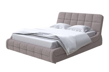 Спальная кровать Corso-6 200х200, Рогожка (Levis 25 Светло-коричневый) в Перми
