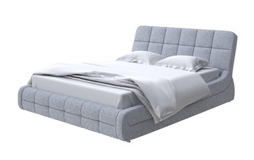 Двуспальная кровать Corso-6 200х200, Рогожка (Levis 83 Светло-Серый) в Перми - предосмотр