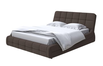 Кровать в спальню Corso-6 200х200, Рогожка (Savana Chocolate) в Перми