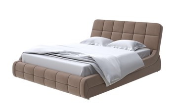Кровать двуспальная Corso-6 200х200, Велюр (Forest 514 Светло-коричневый) в Перми