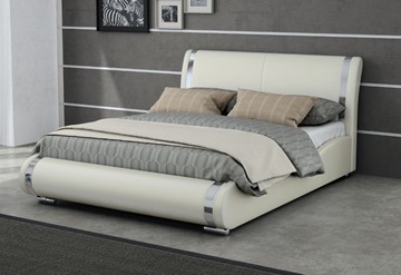 Двуспальная кровать Corso-8 200x200, Экокожа (Молочный перламутр) в Перми - предосмотр