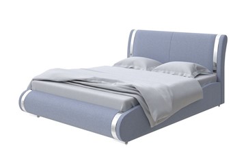 Спальная кровать Corso-8 200x200, Рогожка (Firmino Голубой лед) в Перми