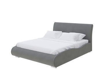 Двуспальная кровать Corso-8 Lite 200x200, Велюр (Forest 17 Серый) в Перми