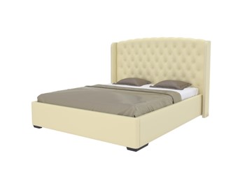 Спальная кровать Dario Classic Lite 200x200, Экокожа (Айвори) в Перми