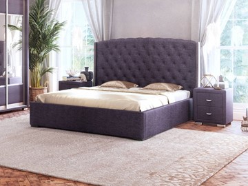 Двуспальная кровать Dario Slim 160x200, Велюр (Лофти Слива) в Перми