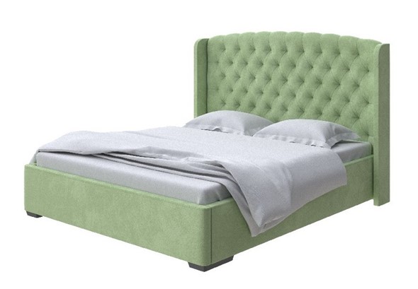 Двуспальная кровать Dario Slim lite 140x200, Велюр (Casa Яблоневый) в Перми - изображение